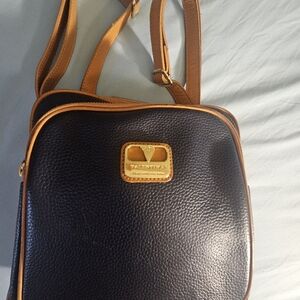 Valentina Chocolate Brown and Tan Crossbody Bag